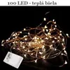 LED bateriový světelný řetěz AQUA - 100 teplých bílých LED Náhled obrázku produktu 3