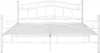 A white metal bed frame is shown against a white background. Podgląd zdjęcia produktu