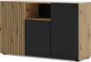 Cassettiera AURIS 3D 135 cm Mobile a 3 ante Rovere Anteprima dell’immagine prodotto 1