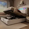 A bedroom scene with a bed raised to reveal storage space. Náhled obrázku produktu