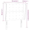 vidaXL Kopfteil mit Ohren Dunkelblau 103x23x118/128 cm Samt Produktbild-Vorschau 14