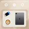 A flat lay image showing a desk mat with a phone, a cup of coffee, and a tablet, with dimensions indicated. Produktbild-Vorschau