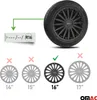 Sparco wieldeksels, 16 inch, Treviso, zwart, 4-delig Productafbeelding-voorbeeld 3