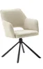 A single cream-colored chair with a black metal base is shown against a white background. Produktbild-Vorschau