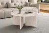 Couchtisch Drasir - Ø90x42cm - beige Travertin Produktbild-Vorschau 3