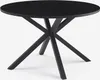 Tavolo 120 cm nero rotondo con gambe incrociate per cucina Anteprima dell’immagine prodotto 3