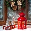 Christmas-themed scene with decorative gnomes on a sled and a red lantern in the snow. Produktbild-Vorschau