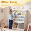 Drewniany regał dla dzieci COSTWAY, regał dziecięcy z 4 Podgląd zdjęcia produktu 5