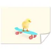 MuchoWow® Poster Küken - Gelb - Skateboard - Blau - Tiere Produktbild-Vorschau 1