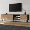 TV-Schrank Lowboard Lounge-Set Fernsehtisch 180x33,5x45cm Produktbild-Vorschau 2