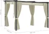 Gazebo con Tende 3x3 m Crema in Acciaio Anteprima dell’immagine prodotto 4
