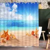 Sprchový záves 200x200cm Sea Blue kúpeľňa 12 krúžkov tlmič Náhľad obrázku produktu 8