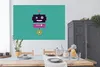 MuchoWow® Poster Roboter - Rad - Lila - Grün - Jungen - Produktbild-Vorschau 3