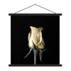 MuchoWow® Textilposter Rosen - Blumen - Gold - Schwarz Produktbild-Vorschau 1