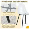 Transparente Esszimmerstühle 4er Set moderne Produktbild-Vorschau 5