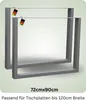 Tischbeine Metall 90x72cm Grau – DIY Tischgestell 2er Set Produktbild-Vorschau 1