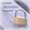 com-four® 4x Vorhängeschloss aus Messing - Vorhangschloss Produktbild-Vorschau 3