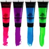 Four tubes of acrylic paint with paint swatches below them. Náhľad obrázku produktu