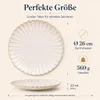6er-Set Premium Porzellan Speiseteller Ø26 cm – Elegantes Wellendesign mit edlem Goldrand Produktbild-Vorschau