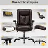 COLAMY Grote en hoge bureaustoel – Duurzame chefstoel met Productafbeelding-voorbeeld 12