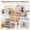 GOPLUS 3 TLG. Kindersitzgruppe aus Holz, 4-in-1 Kindermöbel Produktbild-Vorschau 2