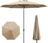 Sonnenschirm 3,5m rund creme Garten Balkon knickbar mit Produktbild-Vorschau 3