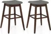 Two brown wooden bar stools with gray upholstered seats are shown against a white background. Náhľad obrázku produktu