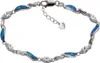 F Armband 925/- Sterling Silber 18+3cm weiß synth. Opal Produktbild-Vorschau 1
