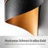 SSC-LUXon 2er Set REVIA LED Wandstrahler schwarz gold - Produktbild-Vorschau 5