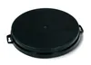 A black circular carbon filter with a grid pattern on top. Produktbild-Vorschau