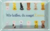 vianmo Blechschild 20x30 cm Katze wir hoffen du magst Produktbild-Vorschau 1