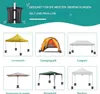 A collage of different types of outdoor shelters and accessories, with text in German. Produktbild-Vorschau