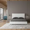 Doppelbett mit Stauraum 160x190cm weißes Holz Design New Produktbild-Vorschau 4