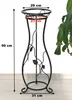 DanDiBo Colonna portafiori in metallo nero 90 cm KW405 Anteprima dell’immagine prodotto 3