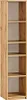A tall, narrow bookshelf with five shelves, made of wood with a Wotan Oak finish. Náhled obrázku produktu