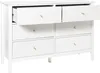BELIANI Komoda biała MDF 6 szuflad złote uchwyty salon Podgląd zdjęcia produktu 6
