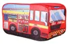 A red fire truck play tent is shown against a white background. Produktbild-Vorschau