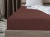 Frotte prześcieradło EXCLUSIVE ciemnobrązowe 180 x 200 cm Podgląd zdjęcia produktu 1