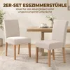 HOMCOM Esszimmerstühle 2er Set Küchenstuhl mit Rückenlehne, Produktbild-Vorschau 4