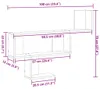 vidaXL Nástenná polica Artisan dub 100x15x70 cm materiál na Náhľad obrázku produktu 8