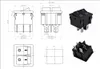 Interruttore a bilanciere doppio nero 20x22 mm, bilanciere Anteprima dell’immagine prodotto 5