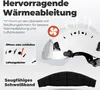 A marketing image showcasing a white safety helmet with ventilation features and a sweatband. Produktbild-Vorschau