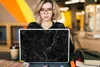 MuchoWow® Laptop Aufkleber Sticker Cover Marmor - Schwarz - Produktbild-Vorschau 5