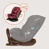 A car seat base with a car seat shown in two states: one in a circular graphic indicating 360-degree rotation, and another partially visible car seat on the base. Voir les images du produit