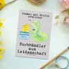 Mr. & Mrs. Panda Postkarte Buchhändler Leidenschaft - Grau Produktbild-Vorschau 2