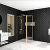Duschwand gold Marwell Walk In Dusche Golden Frame Produktbild-Vorschau 2