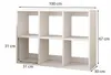 Offener Regal, weiß, 6 Bücherregale, Loft-Schrank, modern, Produktbild-Vorschau 7