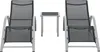 Two lounge chairs and a small table are arranged on a white background. Voir les images du produit