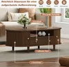 Merax Couchtisch mit Rolltür, Sofatisch mit 1 Schublade und Produktbild-Vorschau 9