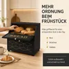 Dřevěná krabička na chléb z bambusu, 2 patra, s magnetickým Náhled obrázku produktu 6